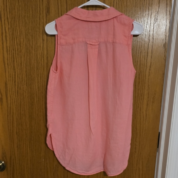 Talbots Coral Button-Down Shirt - Picture 5 of 6